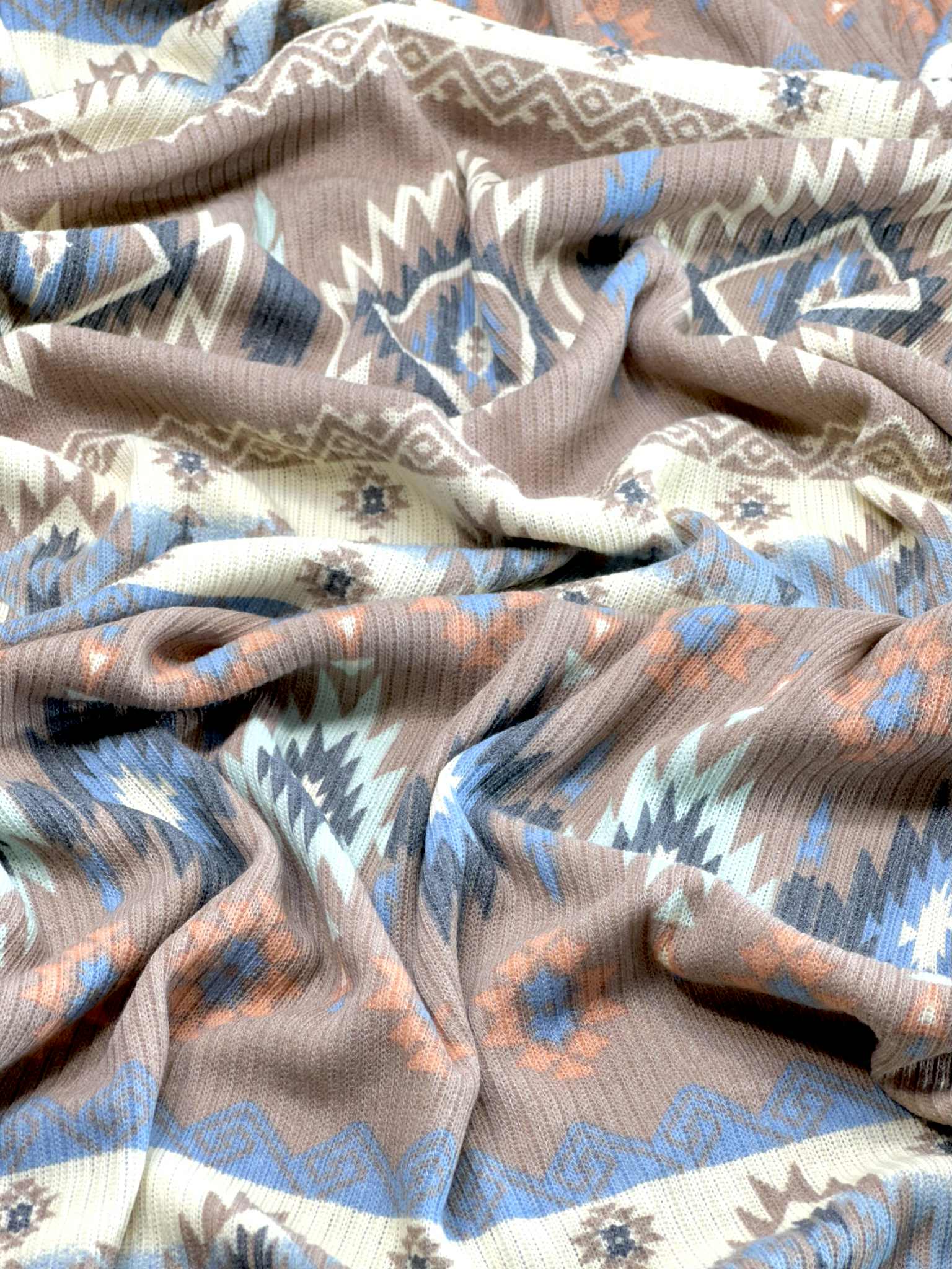 (BELLA RIB) WESTERN PRINT ON BROWN