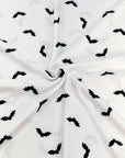(YUMMY RIB) BLACK BATS ON OFF WHITE