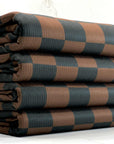 (4X2 RIB) MEDIUM BLACK AND BROWN CHECKERED
