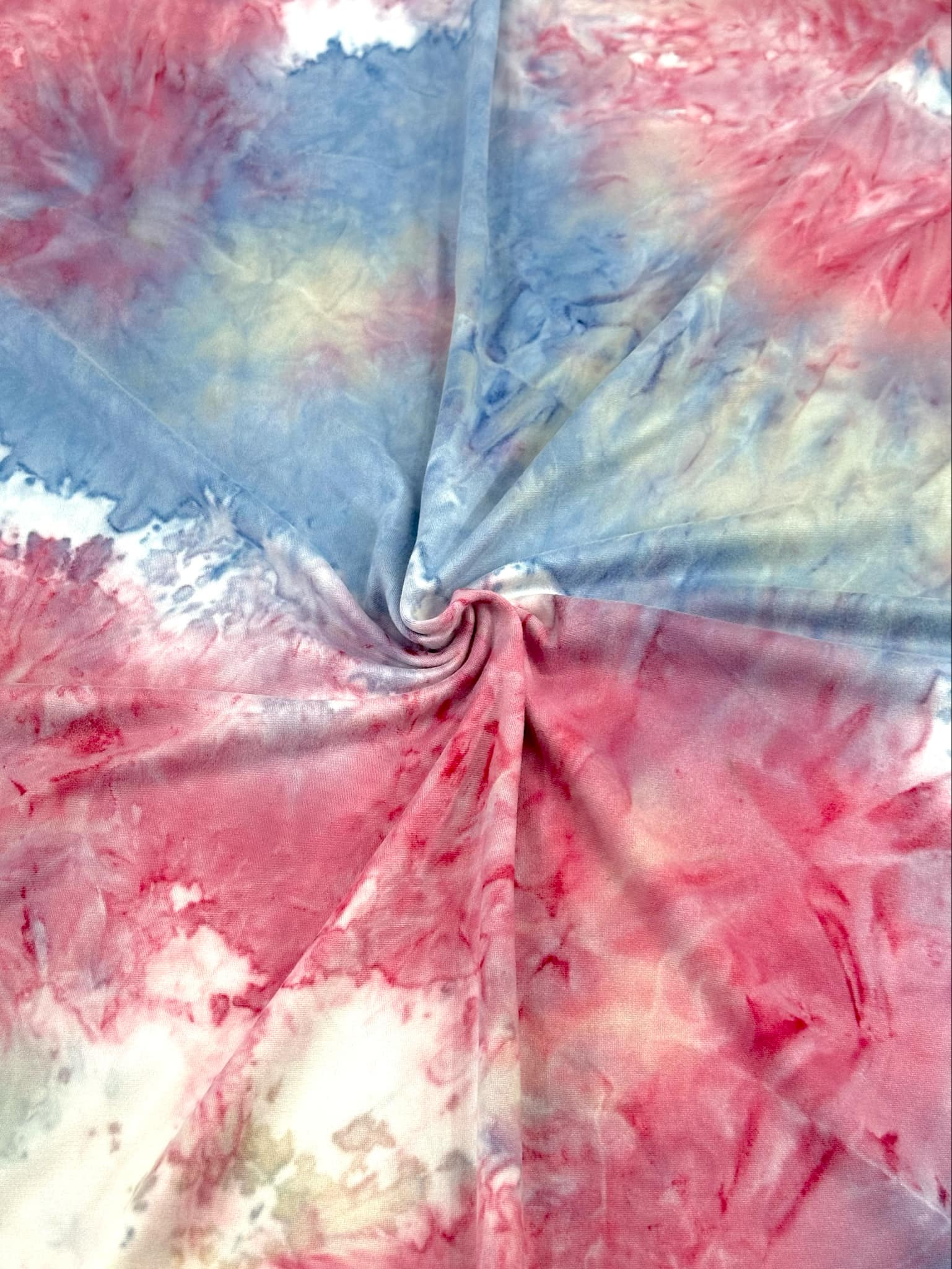 (DBP) LIGHT BLUE, PINK, AND OFF WHITE TIE DYE