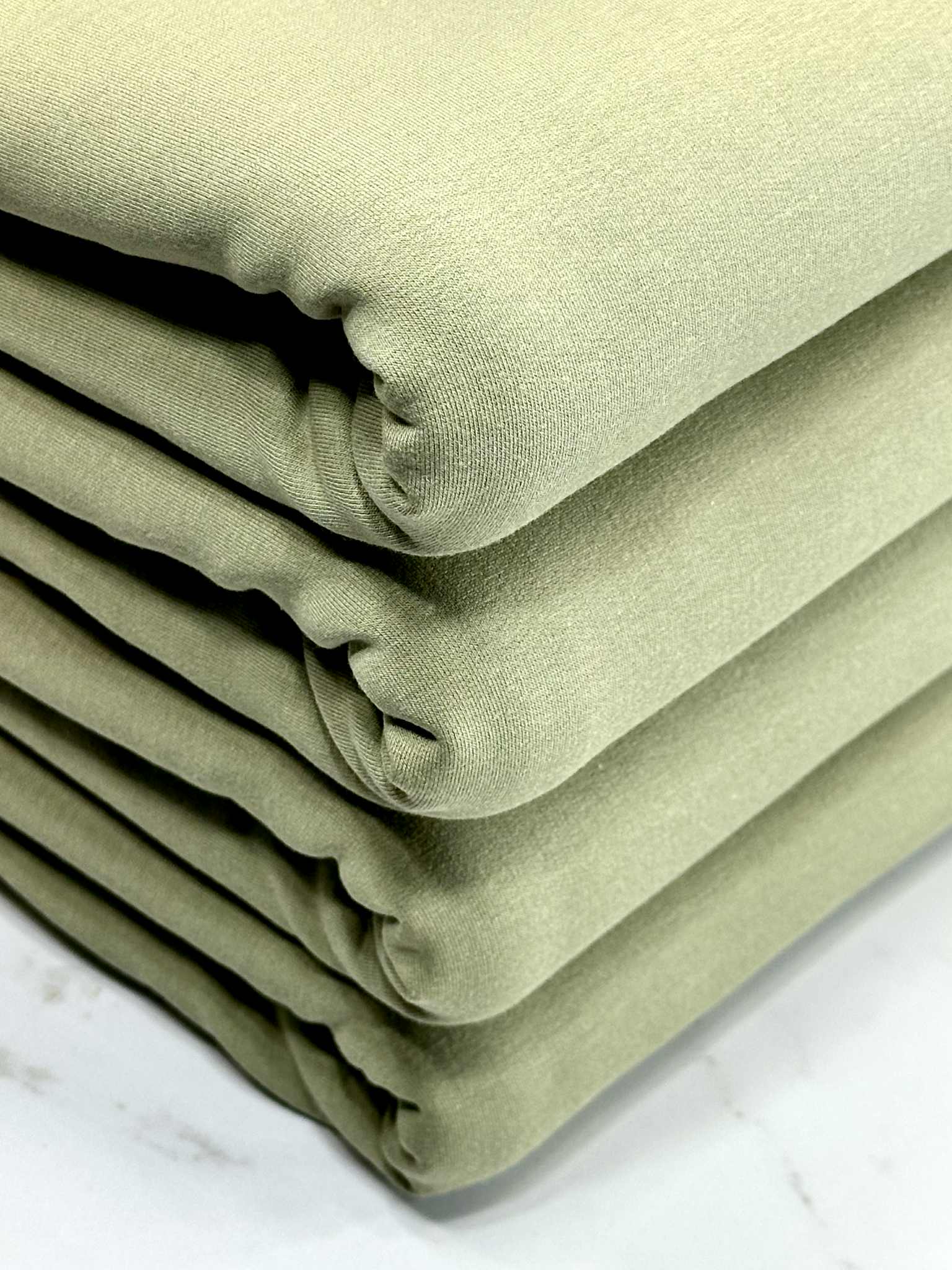 (COTTON SPANDEX FRENCH TERRY) LIGHT OLIVE