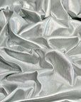 (2X2 RIB) SILVER FOIL ON OFF WHITE