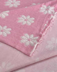 (TOWEL) OFF WHITE FLOWERS ON PINK