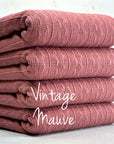 (CABLE KNIT) VINTAGE MAUVE