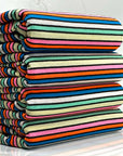 (2X2 RIB) PINK, CREAM, MINT, WHITE, BLUE, AND ORANGE STRIPES