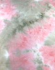 (FRENCH TERRY) BLUSH AND VINTAGE GREEN TIE DYE