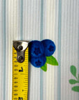(2X2 YUMMY RIB) BLUE BERRIES, ORANGE SLICES AND WHITE DAISIES ON LIGHT BLUE