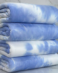 (2X2 RIB) BLUE AND OFF WHITE TIE DYE