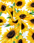 (DBP) SMALL SUNFLOWERS ON OFF WHITE