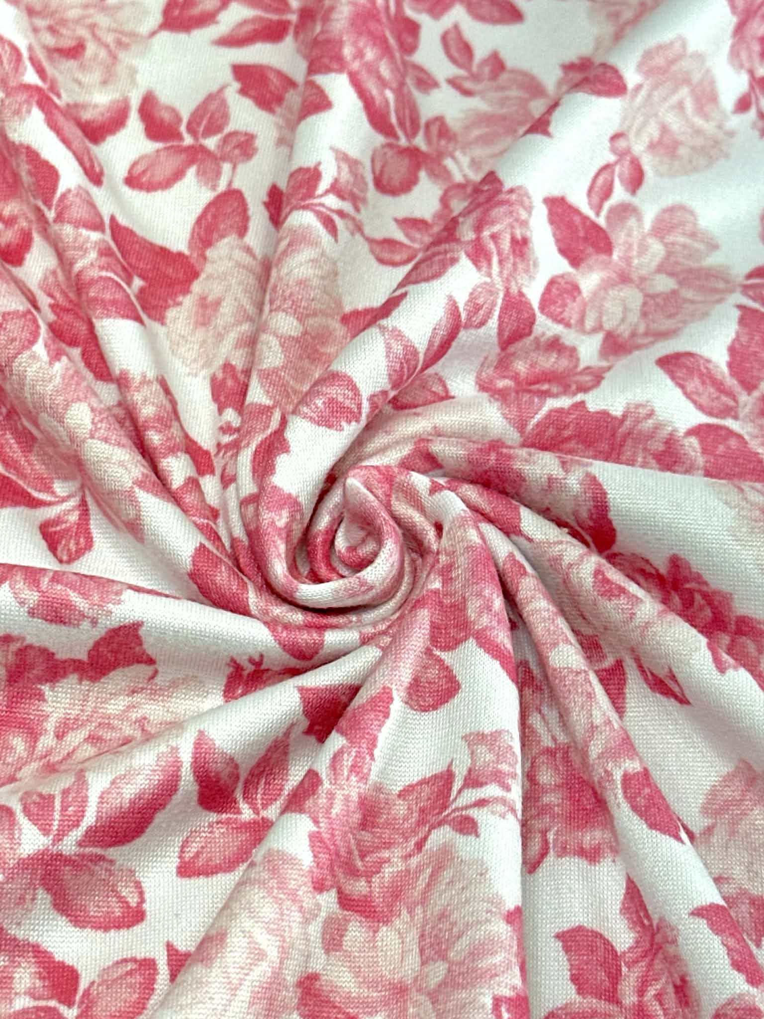 (DBP) PRETTY PINK FLORAL ON OFF WHITE(1)