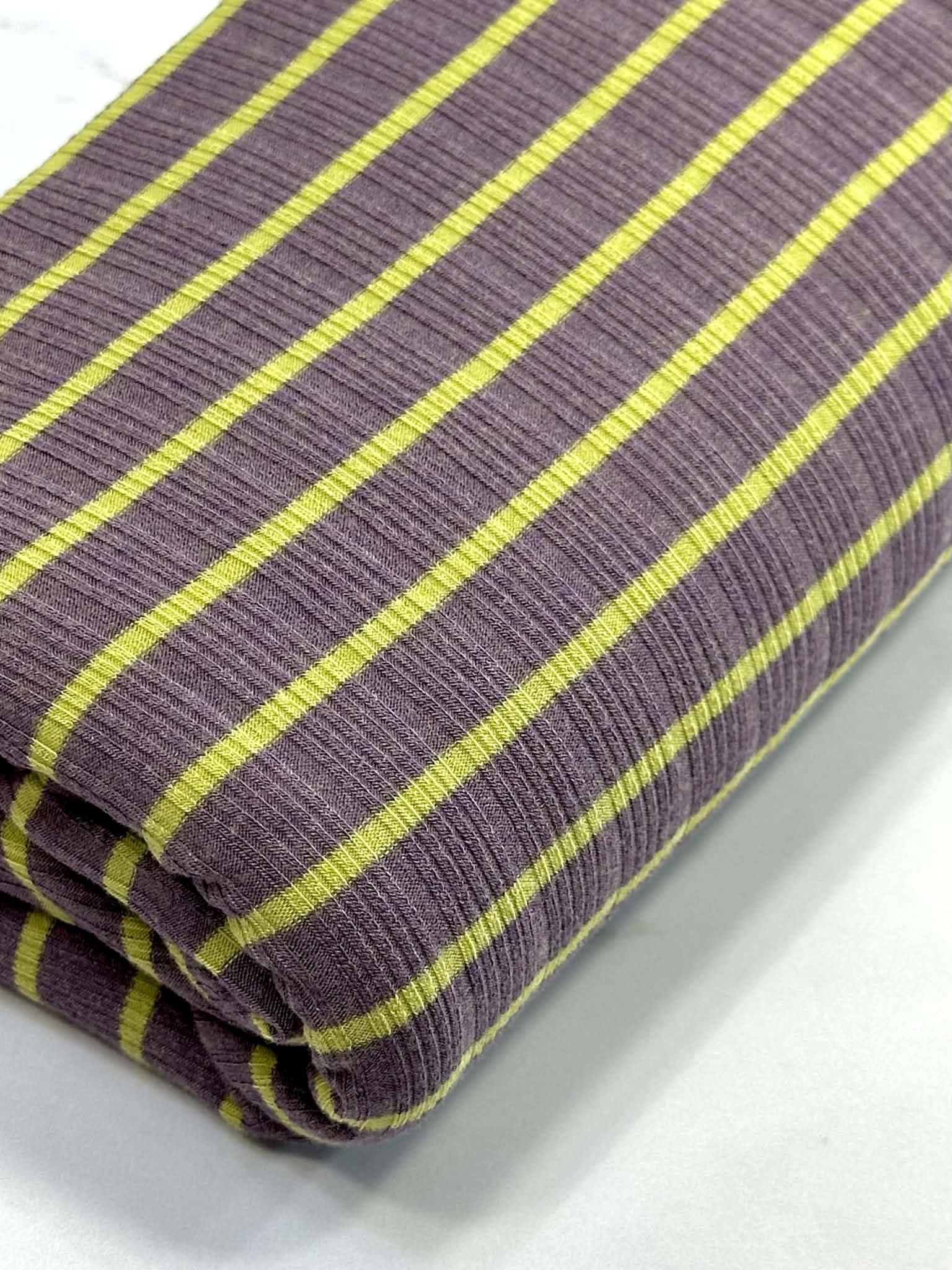 (RIB) CITRUS STRIPES ON VINTAGE PURPLE