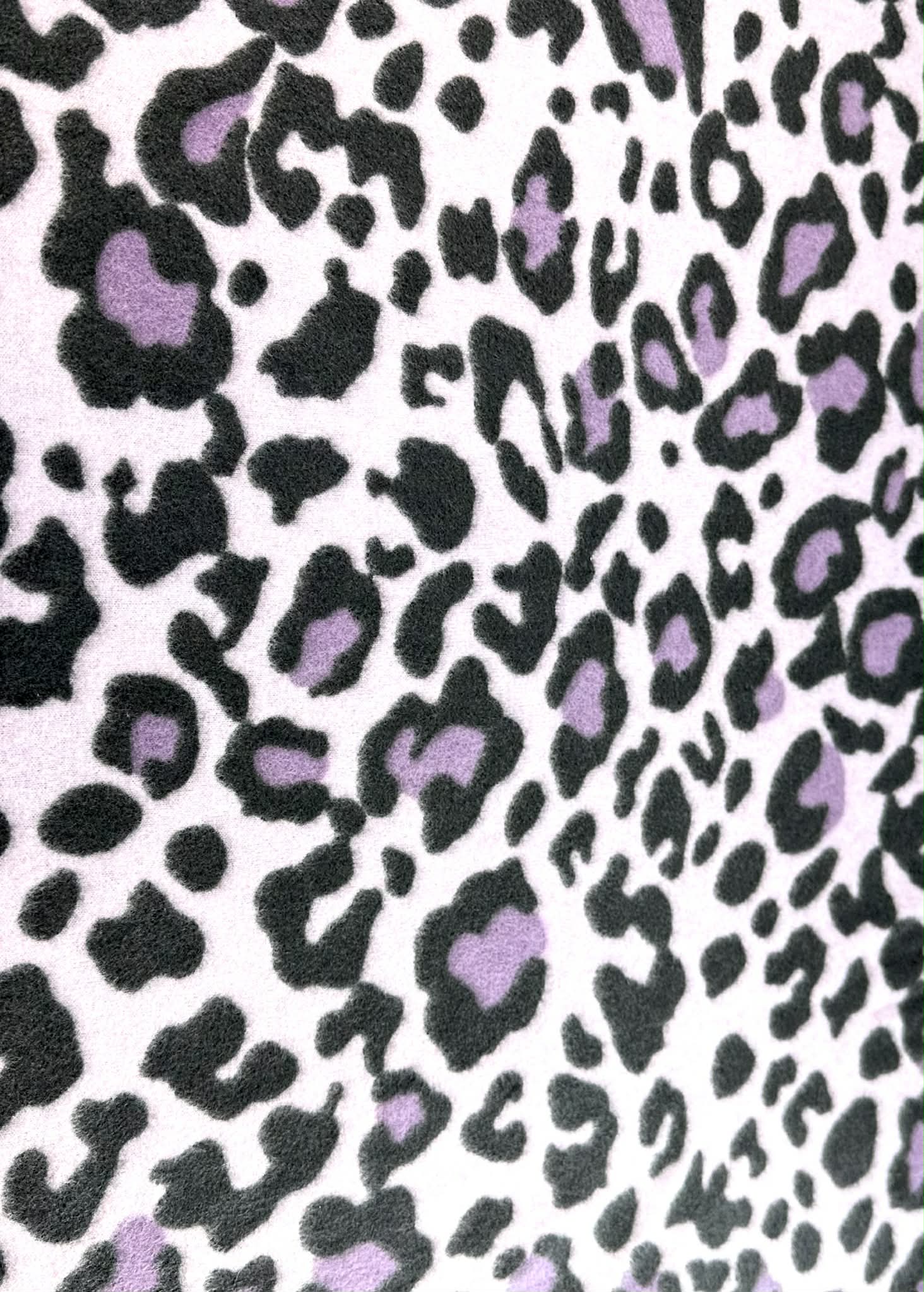 (BRUSHED SWEATER KNIT) PURPLE AND BLACK CHEETAH