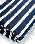 (BABY RIB) OFF WHITE STRIPES ON NAVY