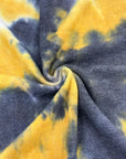 (BRUSHED SWEATER KNIT) BLACK AND MUSTARD TIE DYE