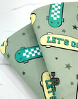 (DBP) SKATEBOARDS AND STARS ON DARK SAGE