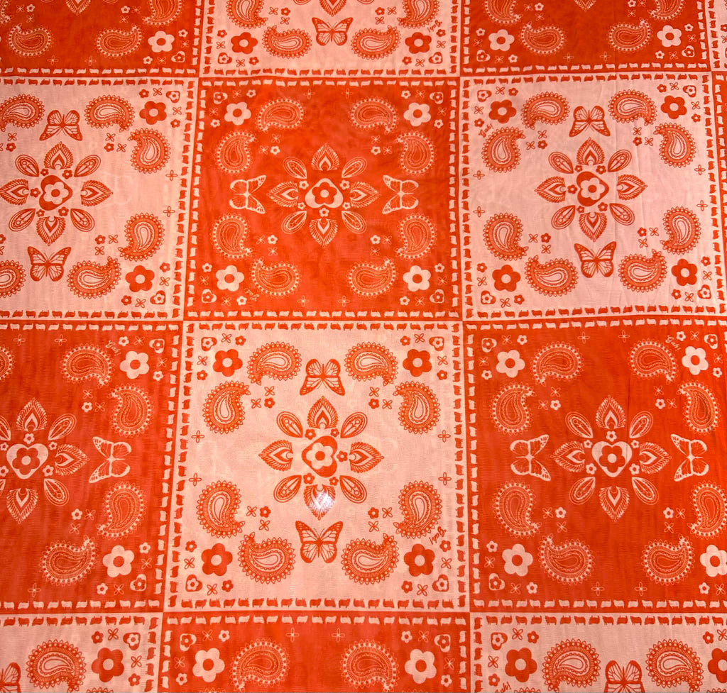 (MESH) RED AND BLUSH PATCHWORK