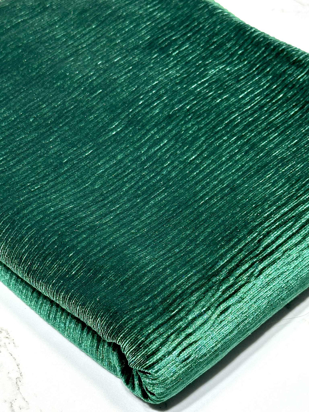 (VELVET PLEATED) EMERALD (2)