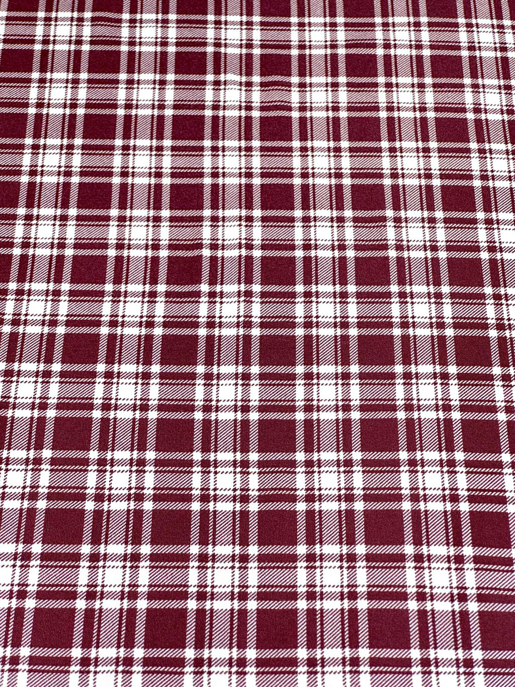 (DBP) WINE AND OFF WHITE PLAID