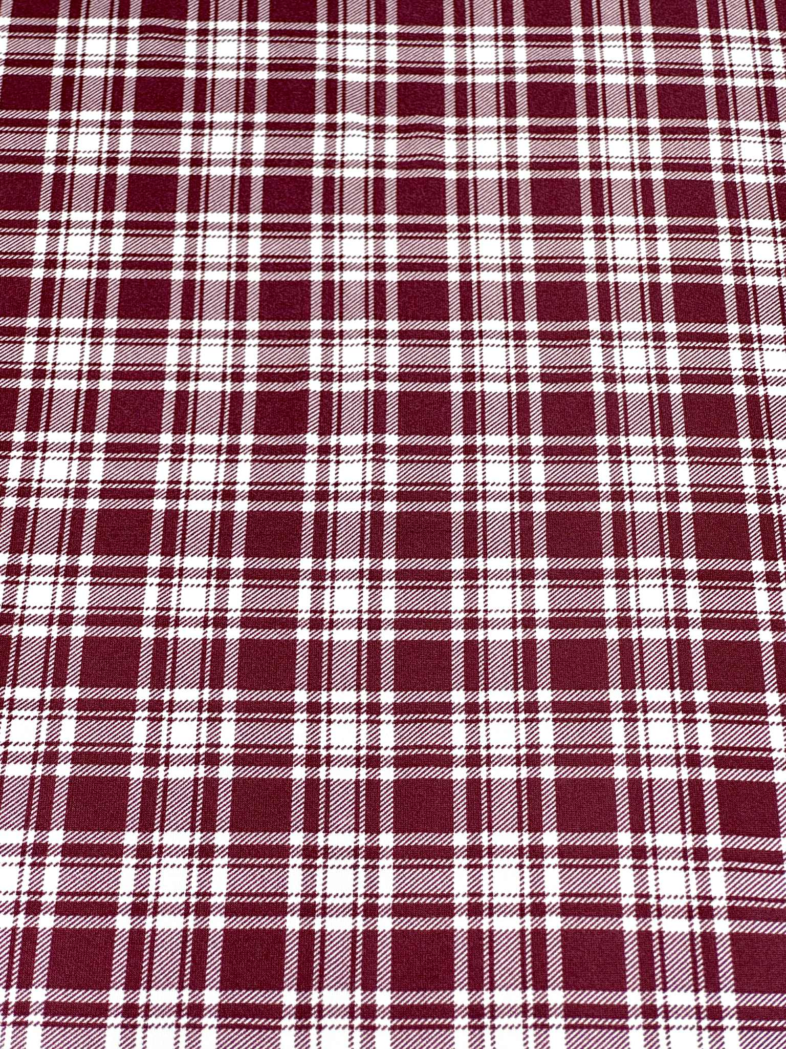(DBP) WINE AND OFF WHITE PLAID