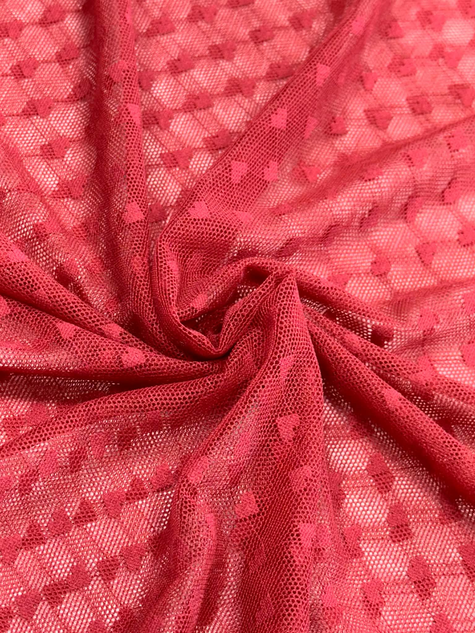 (MESH) TINY RED HEARTS