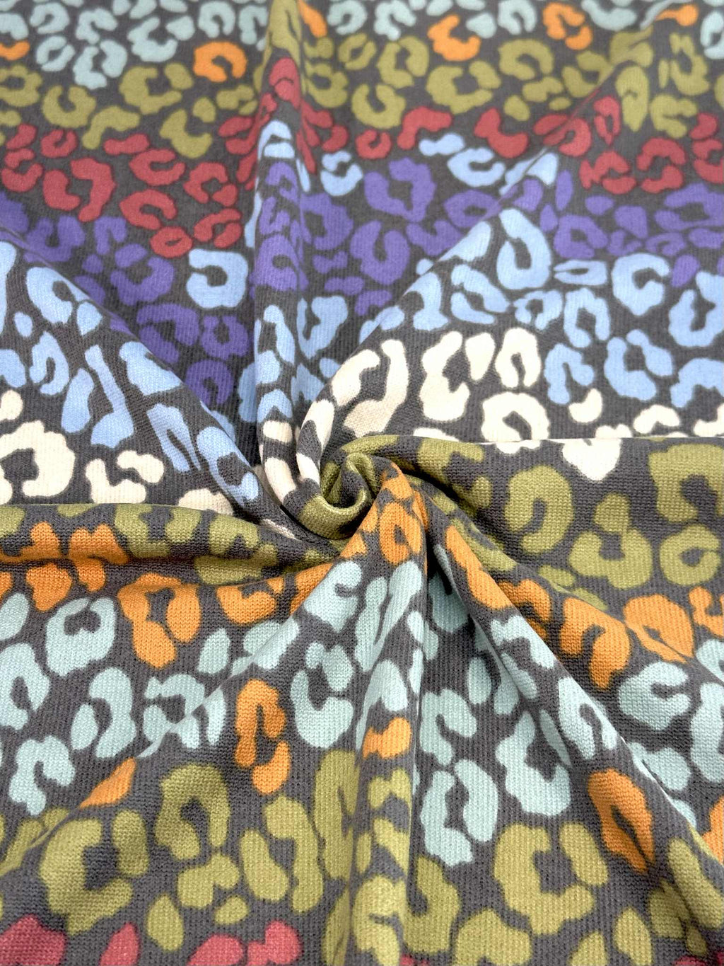 (OAKLEY) OLIVE, CREAM, MUSTARD AND BLUE LEOPARD ON CHARCOAL