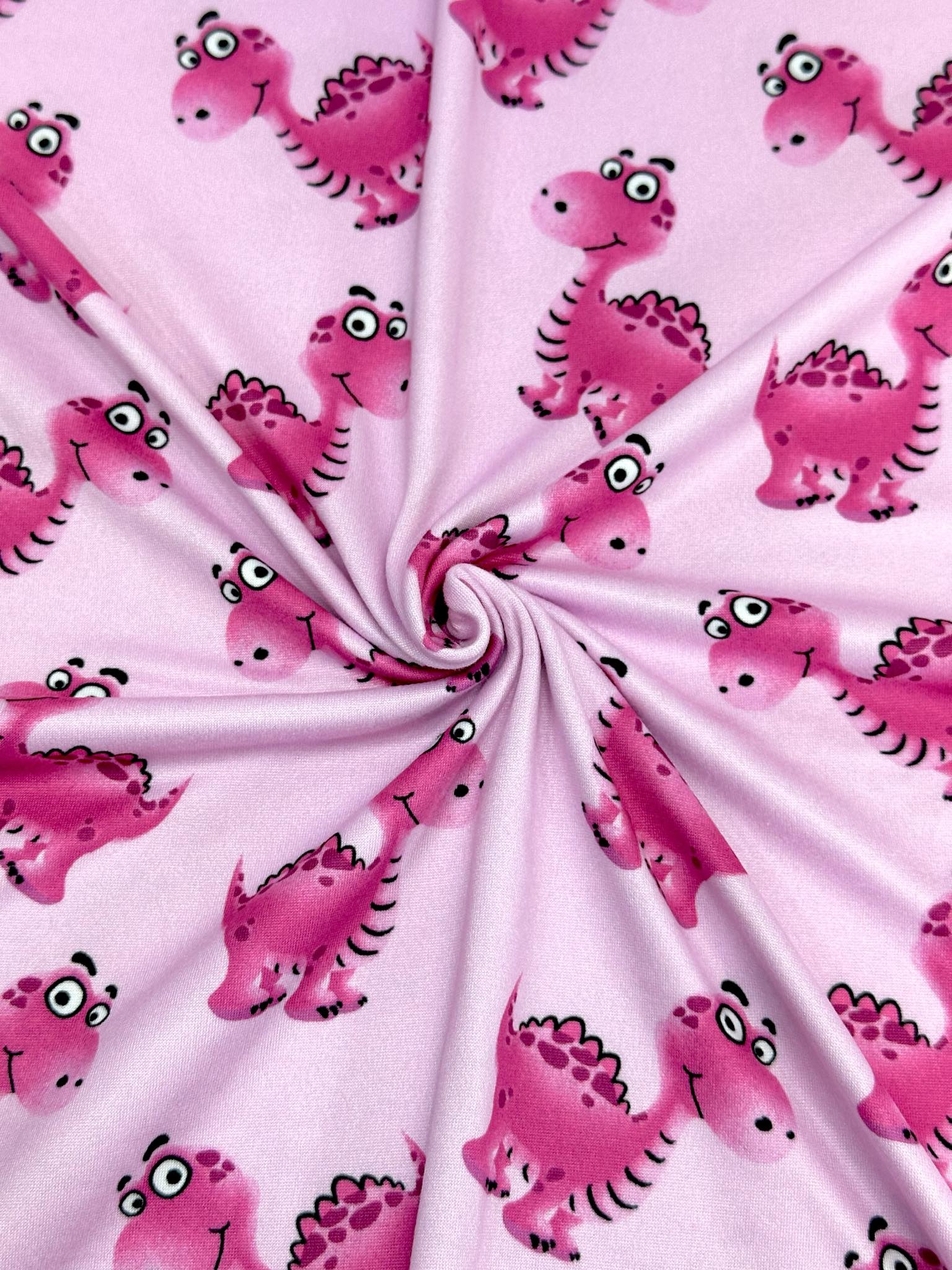 (DBP) FUSCHIA DINO'S ON LIGHT PINK