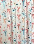 (SWIM) FLOWERS AND BOWS PATTERN ON CREAM