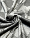 (4X2 RIB) MEDIUM CHARCOAL AND BLACK CHECKERED
