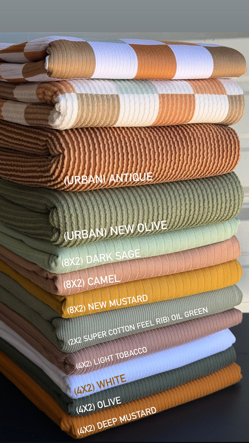 (URBAN RIB) BROWN, RUST, SAGE AND OFF WHITE MEDIUM CHECKERED
