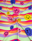 (DBP) FUSCHIA, PURPLE, AND MUSTARD HAPPY FACES ON COLORFUL COLOR WAY