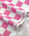 (YUMMY RIB) PINK AND OFF WHITE CHECKERED