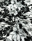 (PLEATED) BLACK AND WHITE FLORAL