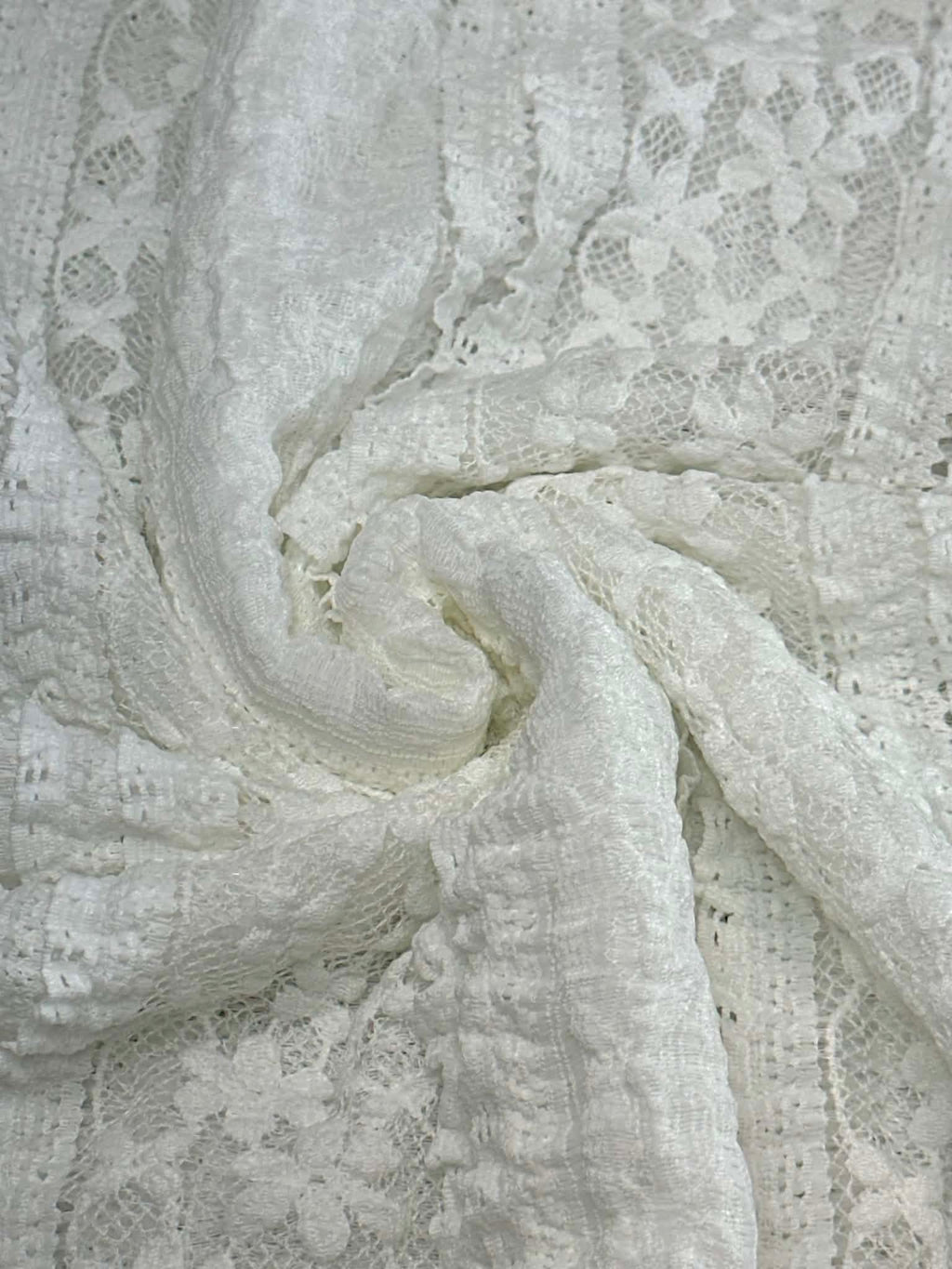 (RUFFLE LACE) IVORY FLORAL
