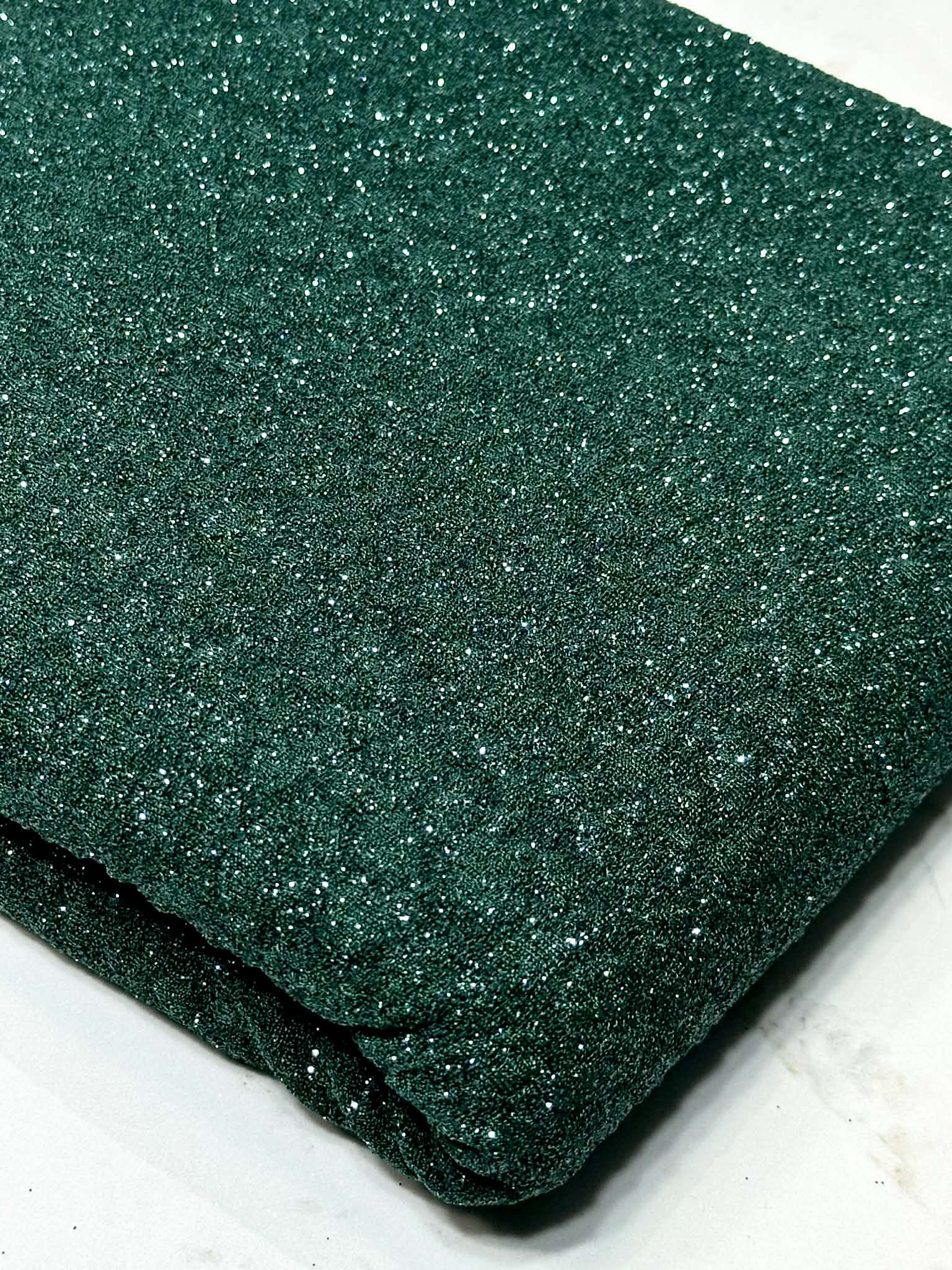 (KNIT) 3D EMERALD AND GLITTER LEOPARD