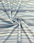 (4X2 YUMMY RIB) LIGHT BLUE, DENIM, AND OFF WHITE STRIPES