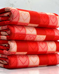 (4X2 YUMMY RIB) MEDIUM PINK AND RED HEARTS ON CHECKERED PATTERN