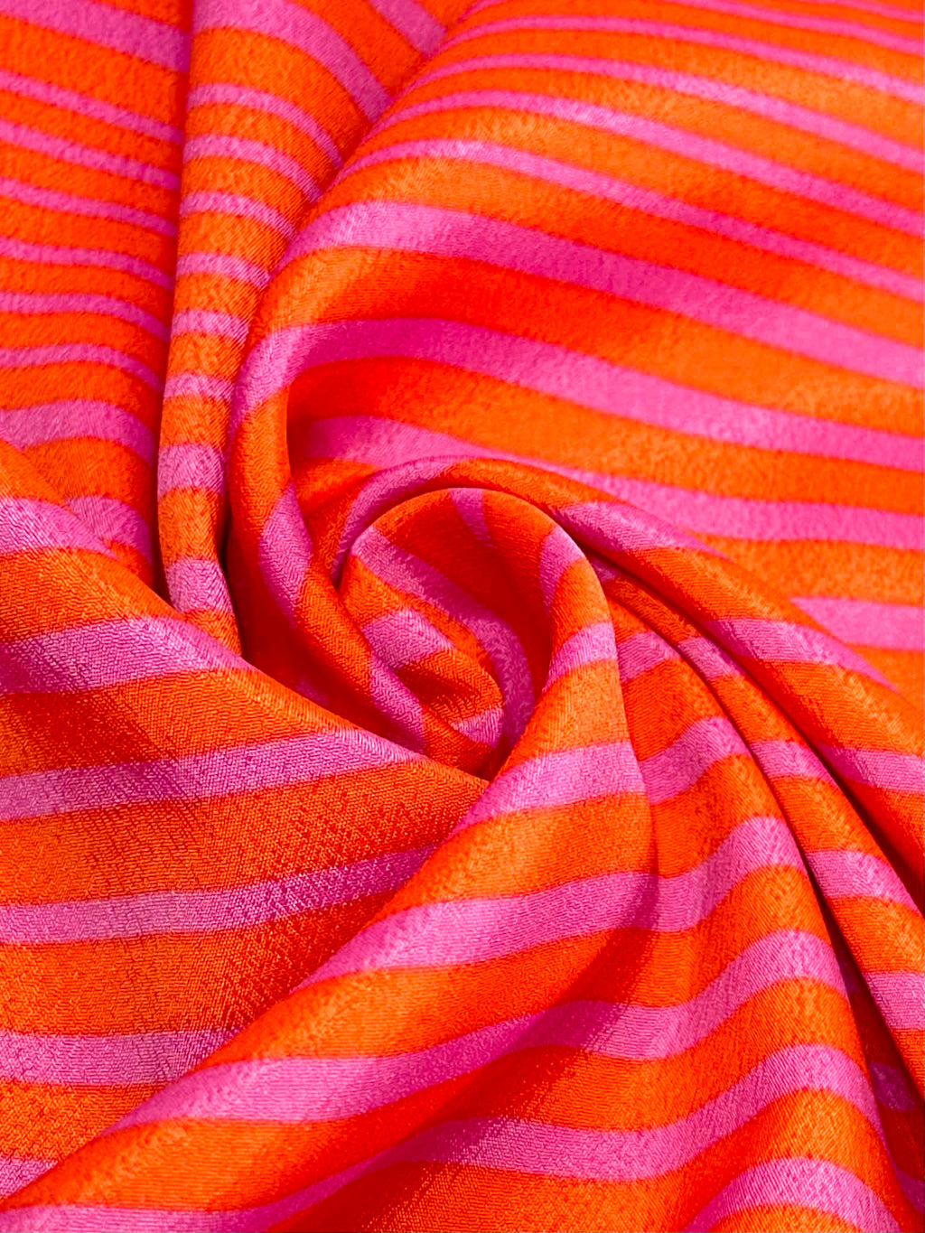 (WOVEN) PINK STRIPES ON RED