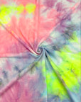 (FRENCH TERRY) LIME, PURPLE, PINK, AND SKY BLUE TIE DYE