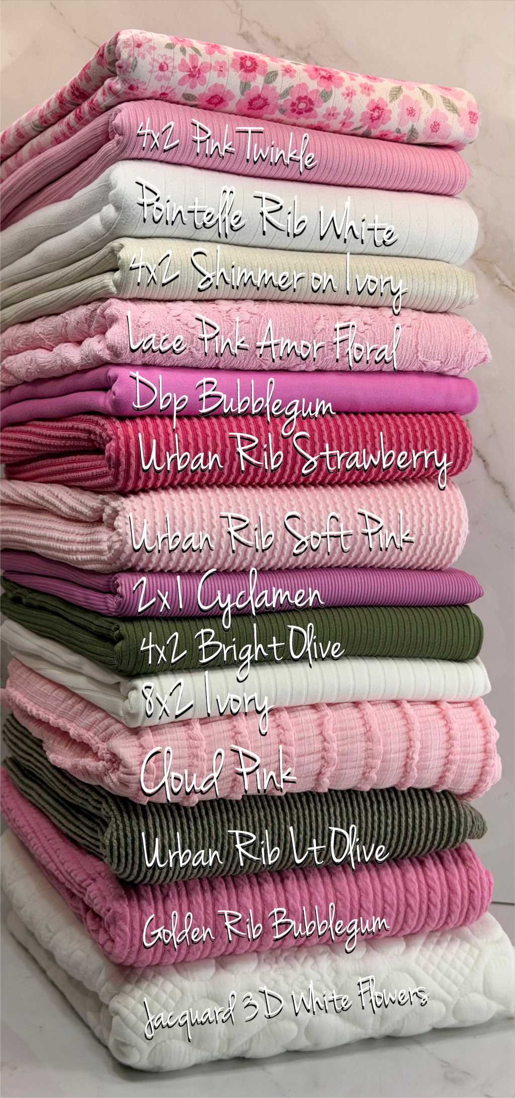 (POINTELLE RIB) PINK PETAL PATCH