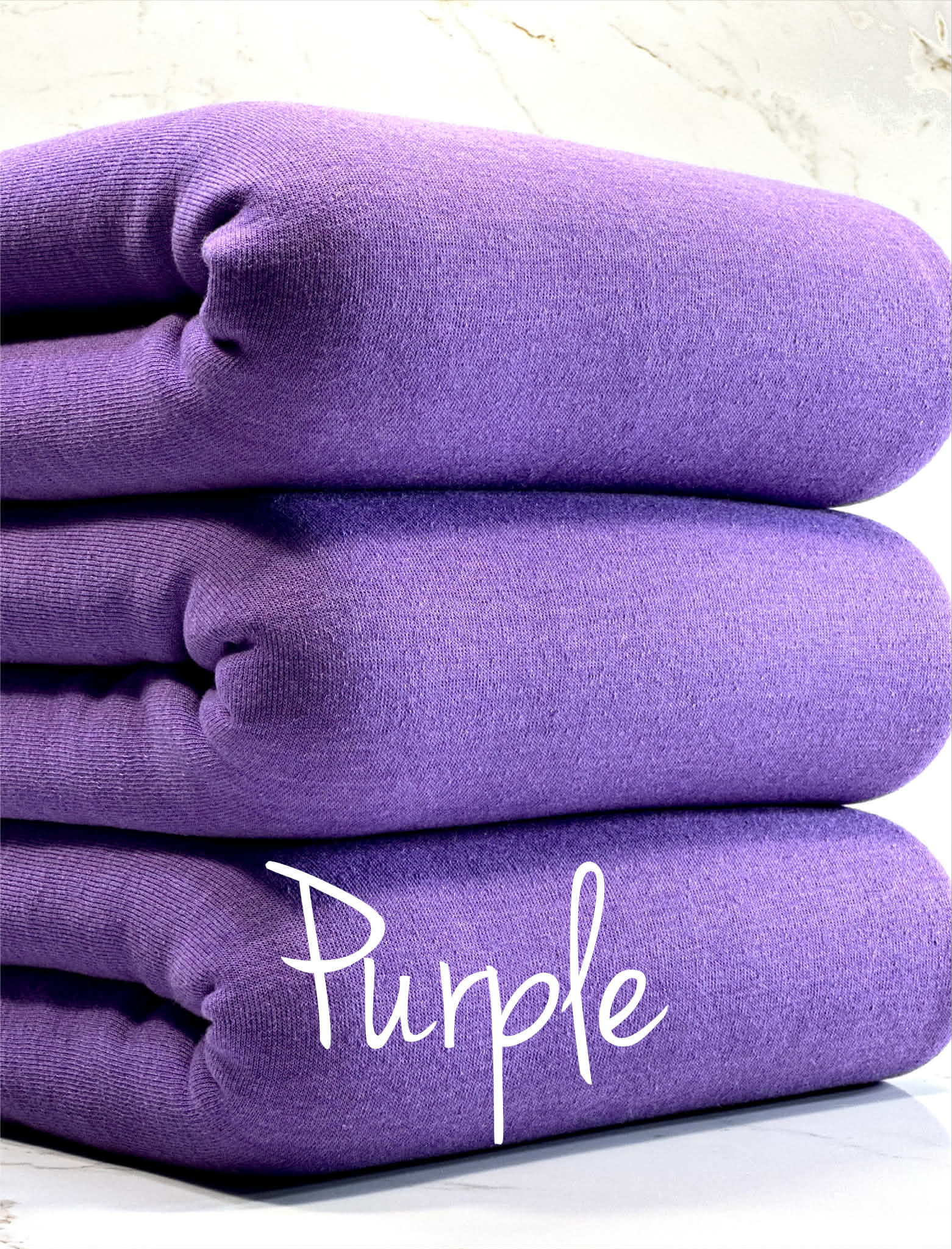 (FRENCH TERRY FLEECE) PURPLE