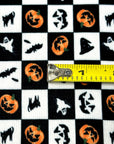 (SWEATER KNIT/OAKLEY) HALLOWEEN BLACK & WHITE CHECKERED PRINT