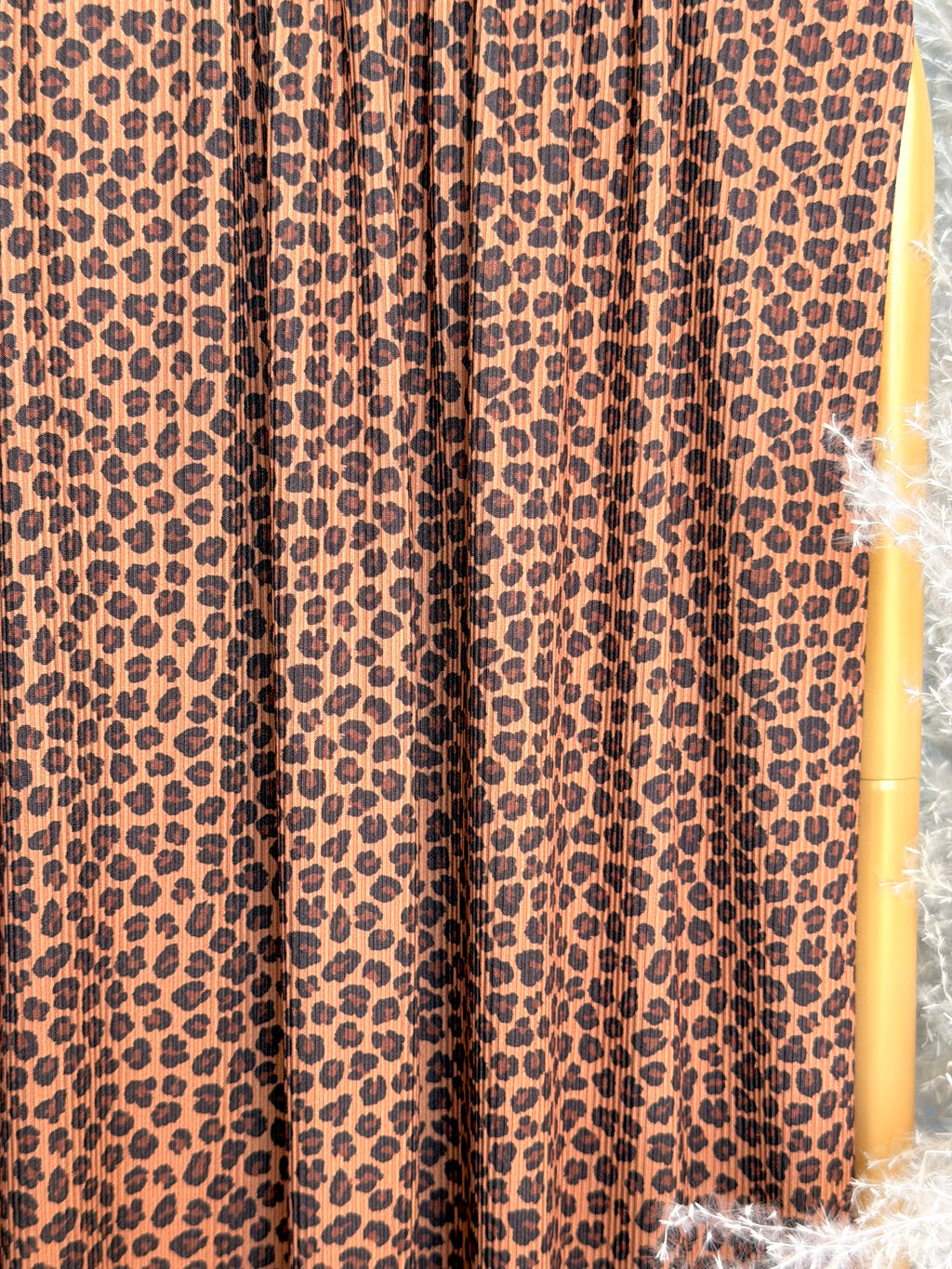 (2X2 YUMMY RIB) BROWN CHEETAH