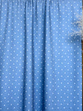 (FRENCH TERRY) OFF WHITE TINY POLKA DOTS ON DENIM