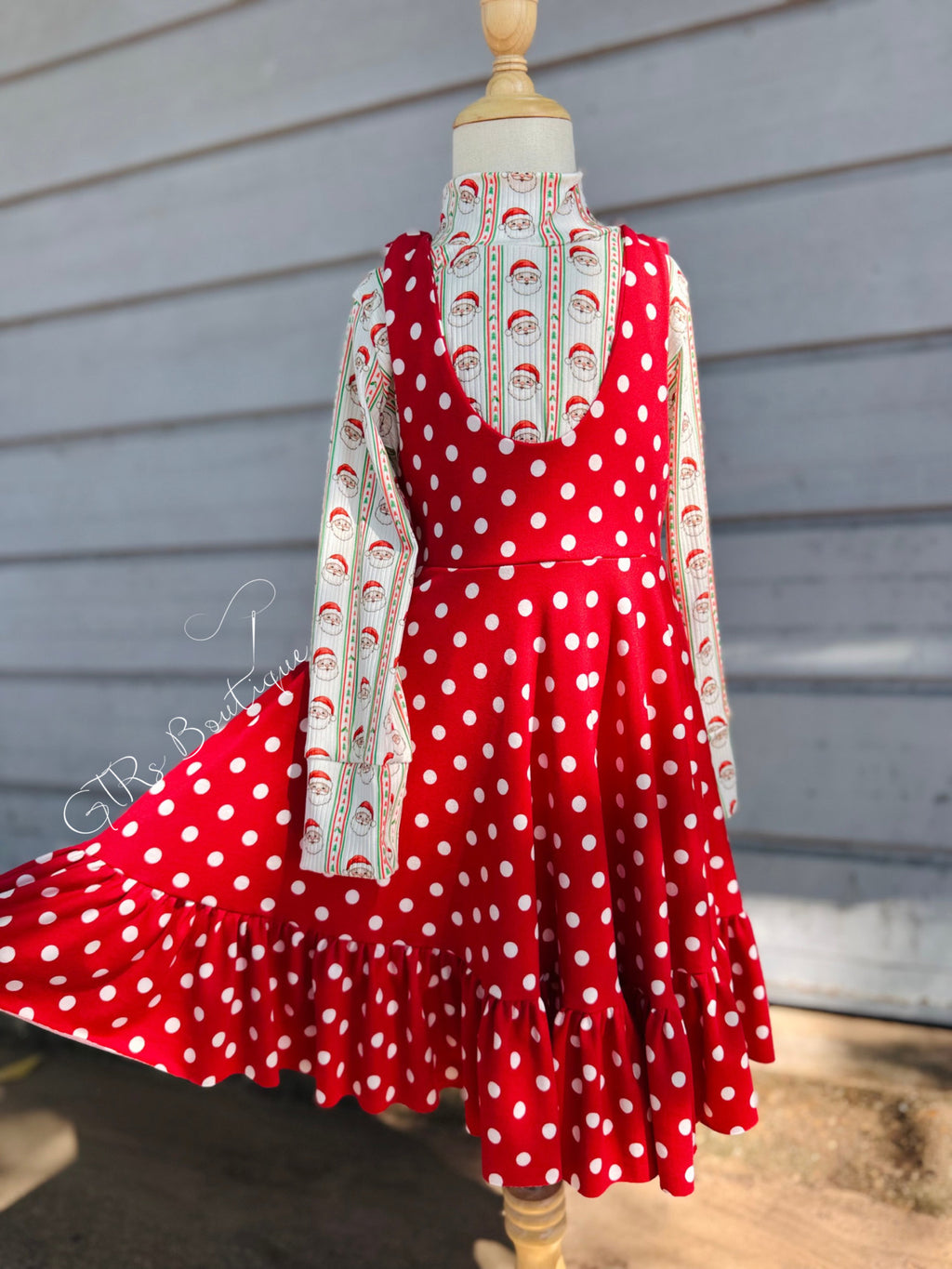 (DBP) OFF WHITE POLKA DOTS ON NEW RED