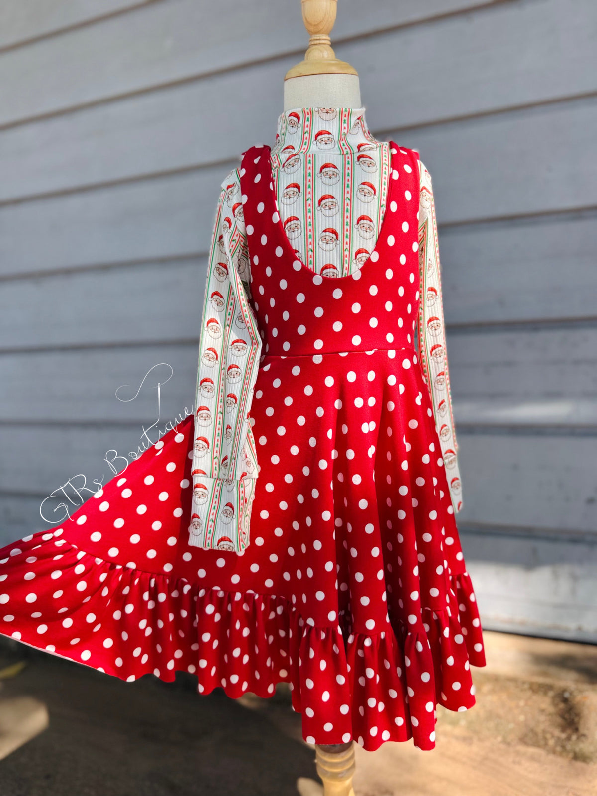 (DBP) OFF WHITE POLKA DOTS ON NEW RED
