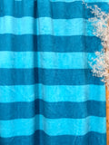 (MINKY) BLUE & TEAL STRIPES