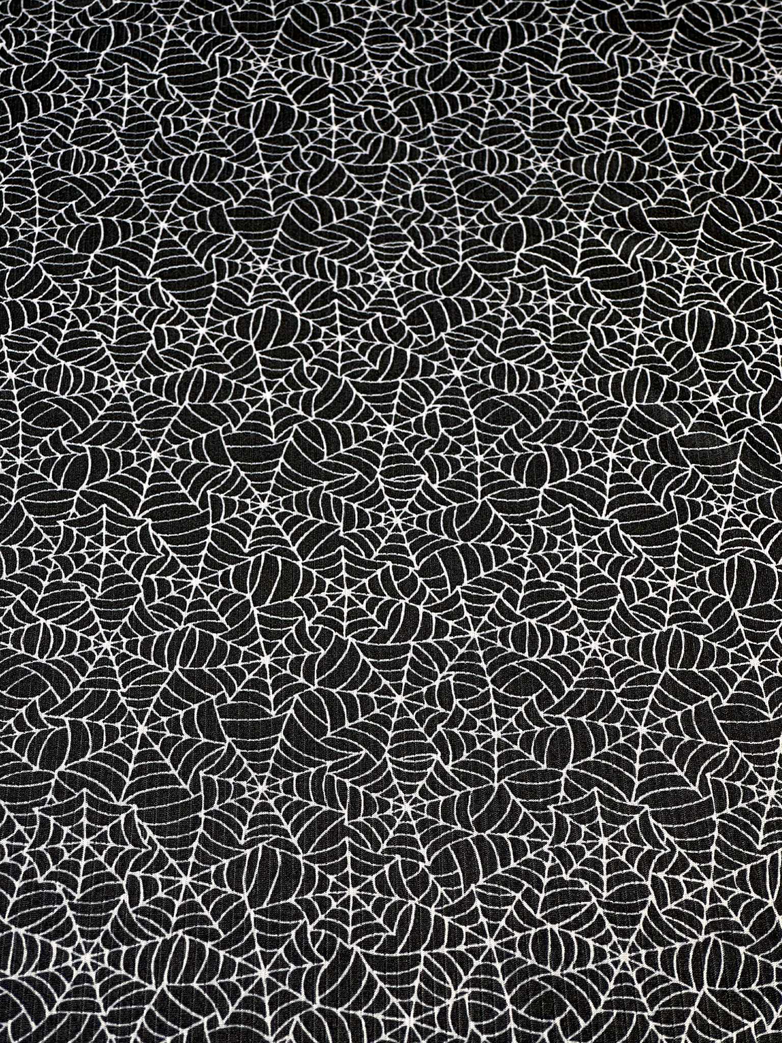 (4X2 RIB) SPIDER WEBS ON BLACK