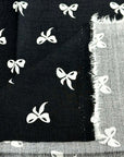 (WOVEN) OFF WHITE BOWS ON BLACK