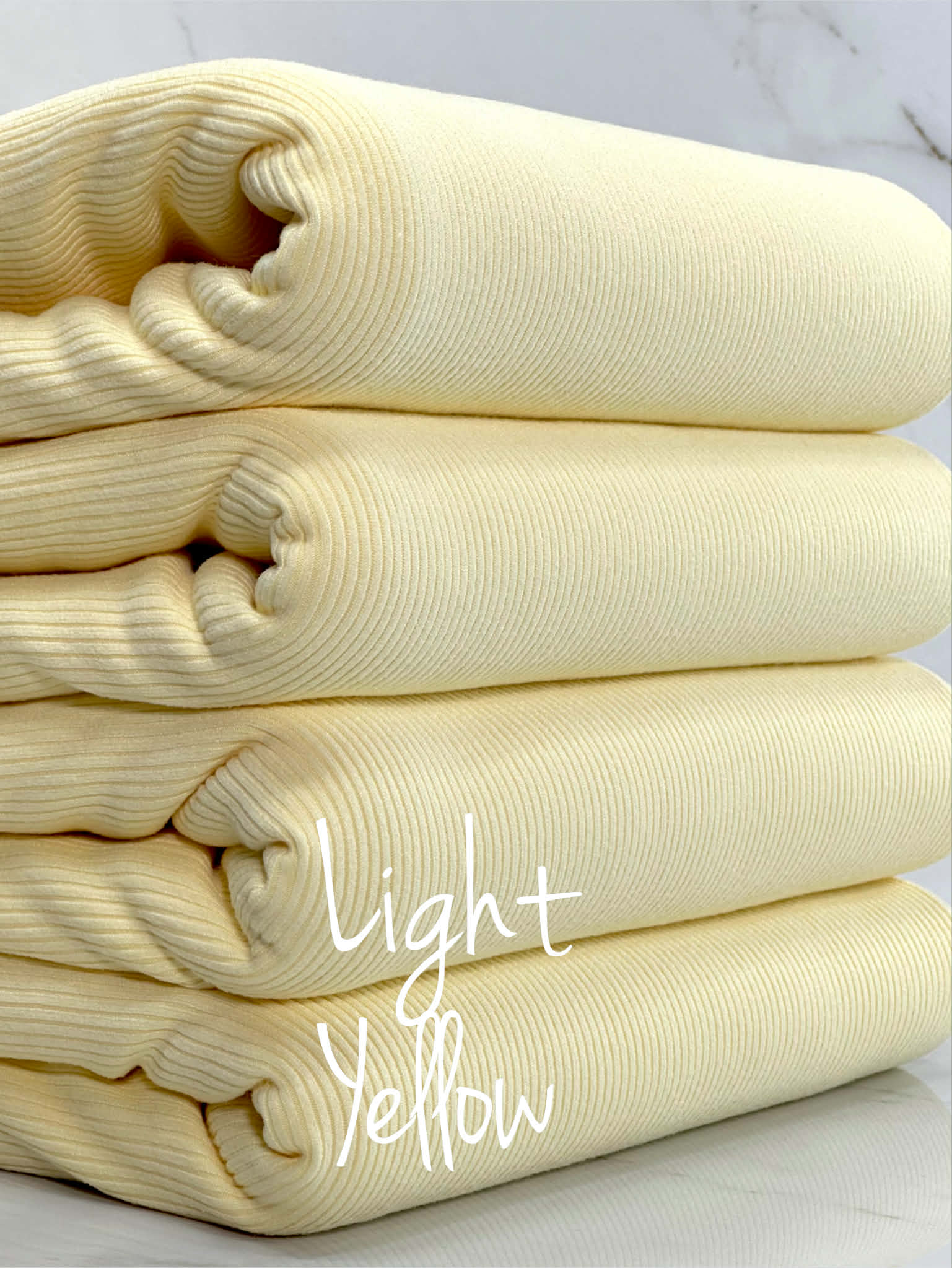 (2X2 SUPER COTTON FEEL RIB) LIGHT YELLOW (1)