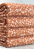 (DBP) TINY WHITE LEOPARD ON VINTAGE ORANGE
